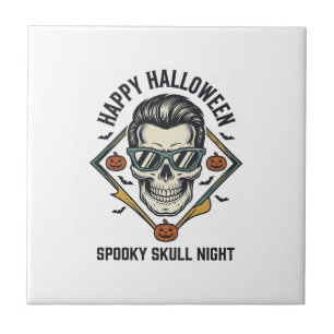Camisa de Crânio de Halloween Gravura Vintage Gráf