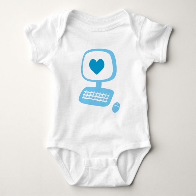 Camisa de Criança cardíaca do computador (Frente)