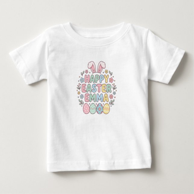 Camisa de Criança Coelho da Páscoa Fofa – Primaver (Frente)