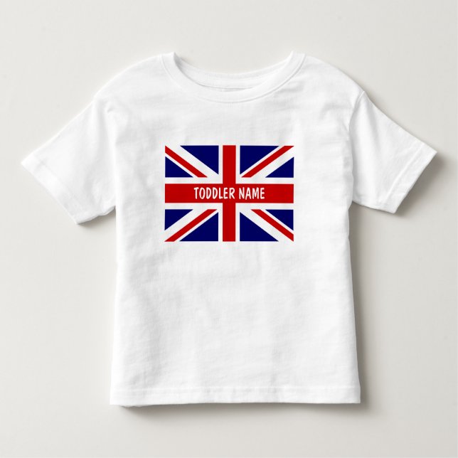 Camisa de criança de bandeira da União Britânica (Frente)