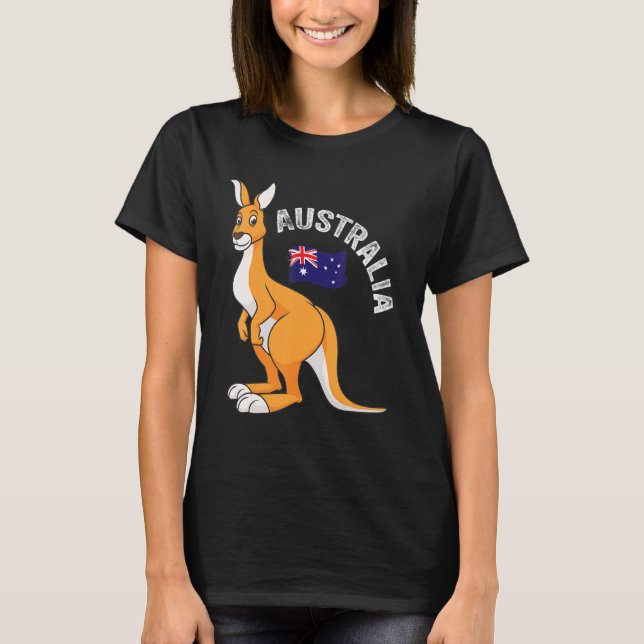 Camisa de Criança do Dia da Austrália Funny Kangar (Frente)