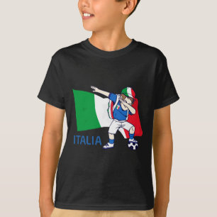Camisa de criança fã de futebol da Itália Dabbing