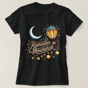 Camisa de Criança Ramadan Moubarak Balão de Ar Que