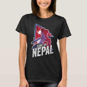 Camisa de críquete do Nepal Adepto da Bandeira Nep