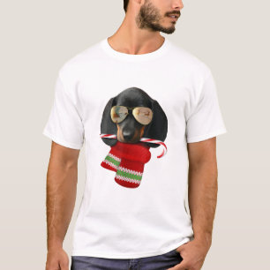 Camisa de Dachshund Bonito presente de Natal Dog A