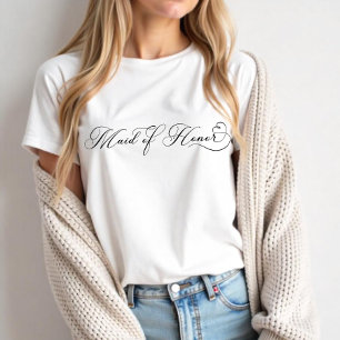 Camisa de Dama de Honra – Camiseta Elegante para a