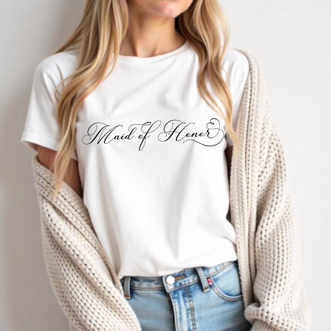 Camisa de Dama de Honra – Camiseta Elegante para a (Maid of Honor Tee)