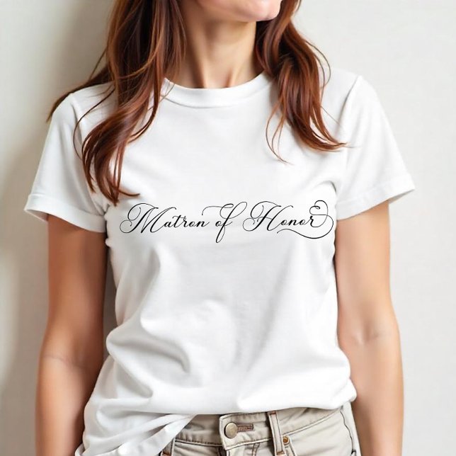 Camisa de Dama de Honra – Camiseta Elegante para F (Matron of Honor Tee)