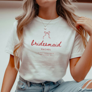 Camisa de Damas de Honra com Laço Moderno Coquette