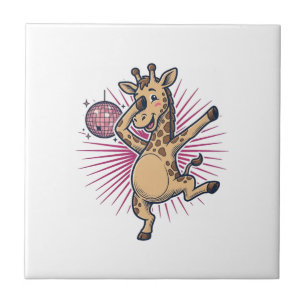 Camisa de Dança da Girafa Bola de Disco Vintage
