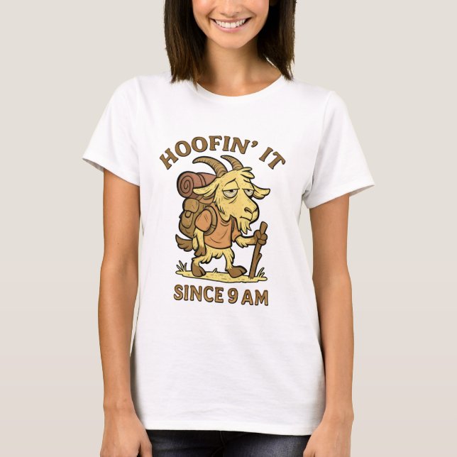 Camisa de Dança de Cabra Engraçada – Caminhando co (Frente)