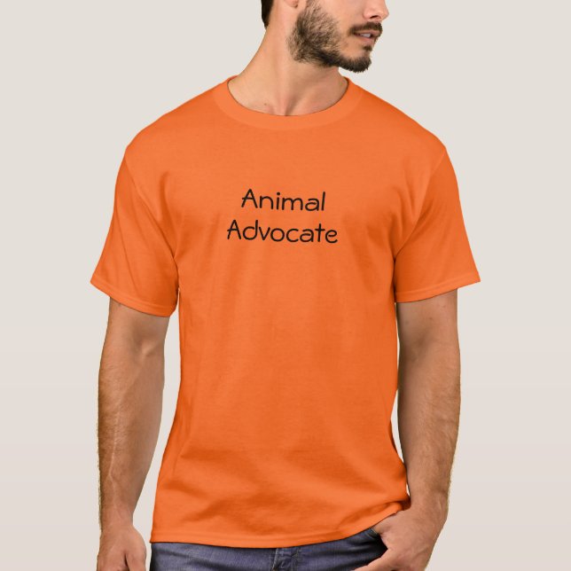Camisa De Defesa Animal Laranja Unisex T-Shirt (Frente)