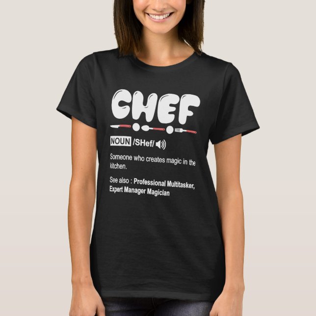 Camisa De Definição De Chef - Cozinhar Engraçado D (Frente)
