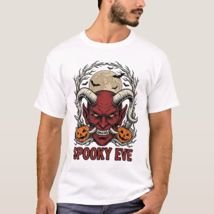 Camisa de Demônio de Halloween com Abóbora de Grav