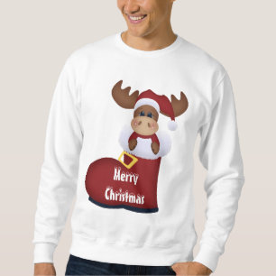 Camisa de desenho animada do Natal Moose Holiday