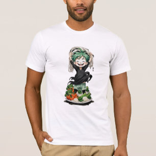 Camisa de desenho animado alegre.