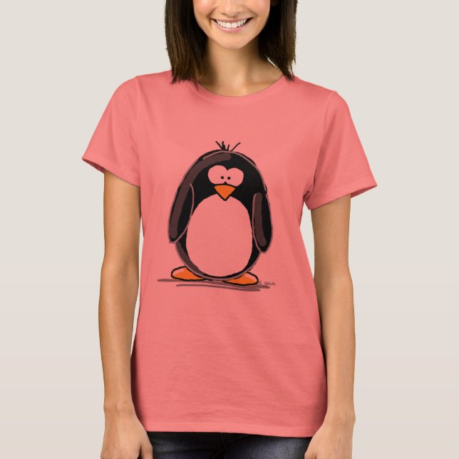Camisa de desenho animado de pinguim (Frente)