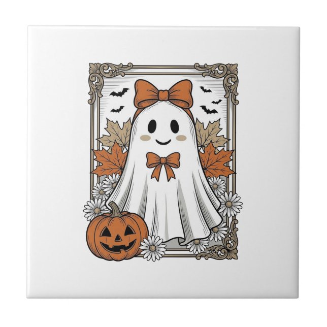 Camisa de Desenho de Fantasma de Halloween Fofo Vi (Frente)