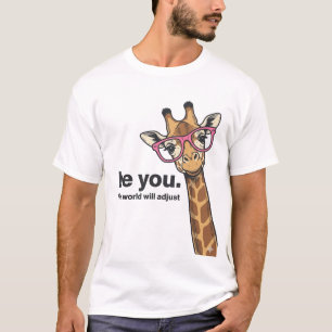 Camisa de Desenho de Girafa Engraçada Seja Você Vi
