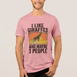 Camisa de Desenho de Girafa Engraçada Vintage para