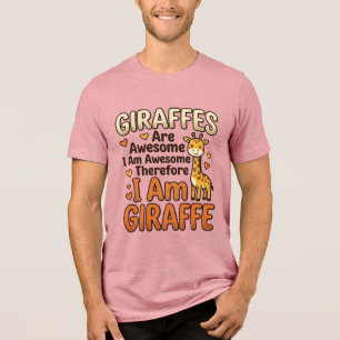 Camisa de Desenho de Girafa Engraçada Vintage para