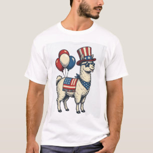 Camisa de Desenho de Gravura Vintage de Lhama Patr