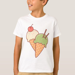 Camisa de desenho de sobremesa para menino
