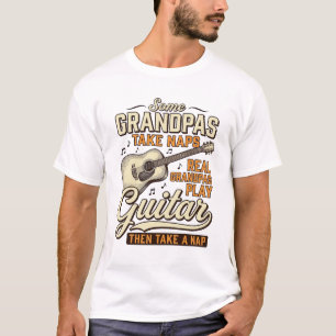Camisa de desenho engravado vintage de guitarra do