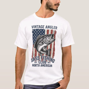 Camisa de Design de Bandeira Americana de Pesca de