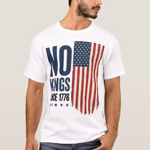 Camisa de Design de Bandeira Patriótica Sem Reis D