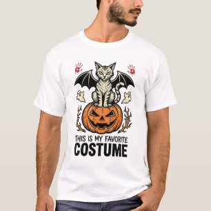 Camisa de Design de Fantasia de Gato de Abóbora de