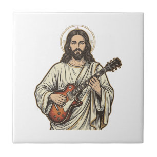Camisa de design de gravura de guitarrista sagrado