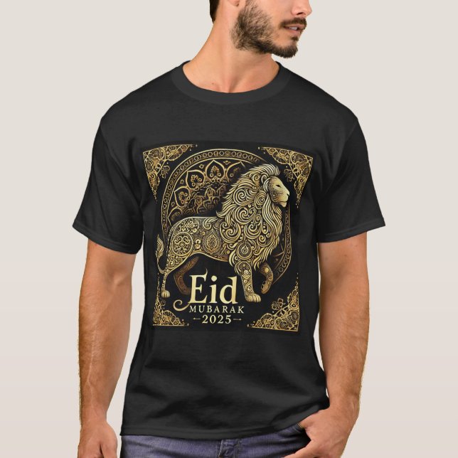 Camisa de Design de Leão Majestosa Eid Mubarak 202 (Frente)