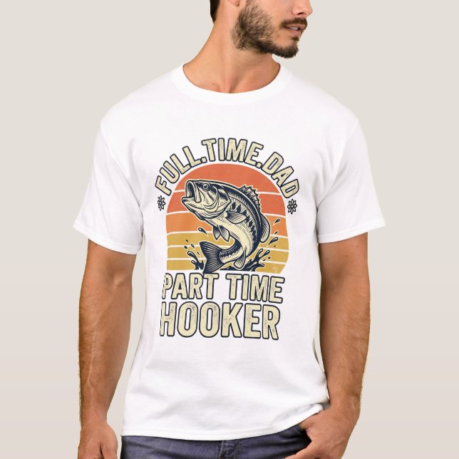Camisa de design de pesca engraçada para pai vinta (Frente)
