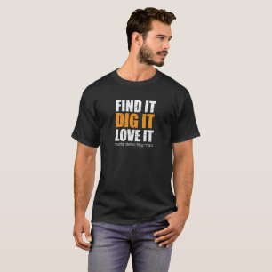Camisa de detecção de metais - Encontre-a, Cave-