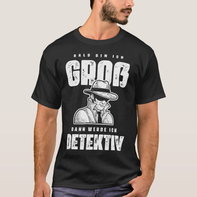 Camisa de Detetive do Futuro Presente Divertido Qu (Frente)