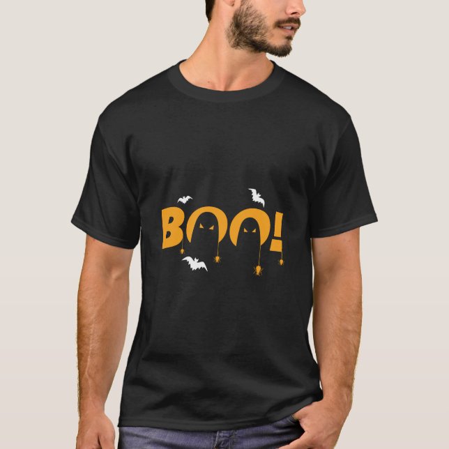 Camisa de Dia das Bruxas do BOO Spooky (Frente)