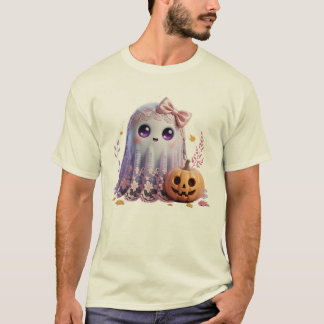 Camisa de Dia das Bruxas Fantasma Bonita - Camisa