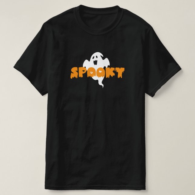 Camisa de Dia das Bruxas Spooky (Frente do Design)