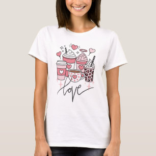 Camisa de Dia dos Namorados para Amantes de Café