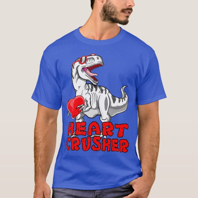 Camisa de Dinossauro Dia de os namorados Cruzador  (Frente)