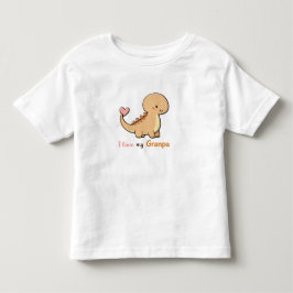 Camisa de Dinossauro Fofo Eu Amo Meu Avô para Cria