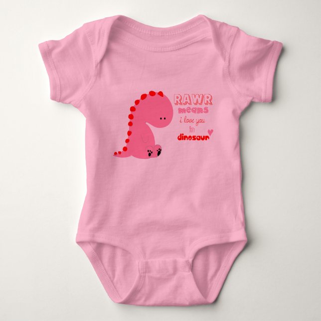 camisa de dinossauro para bebê (Frente)