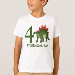 Camisa de Dinossauro Personalizada de Aniversário,