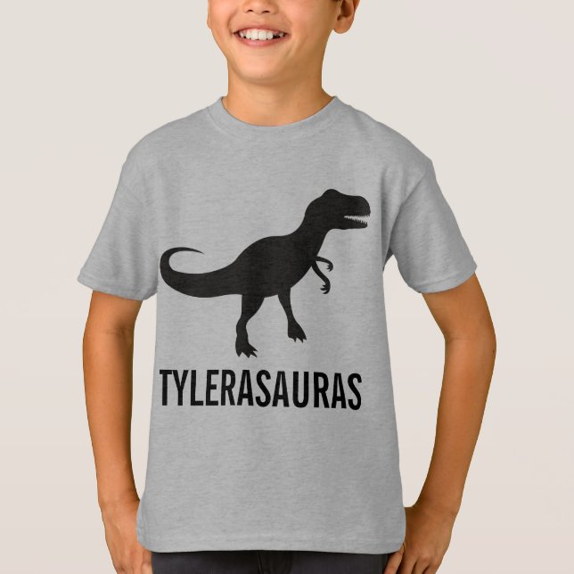 Camisa de Dinossauro Personalizada de Aniversário (Frente)