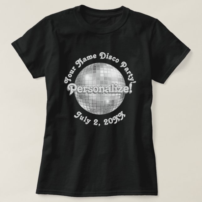 Camisa de Disco Retroativa PERSONALIZADA (Frente do Design)