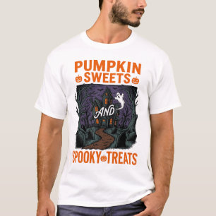 Camisa de Doces de Abóbora Desenho Assustador de H