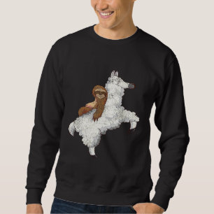 Camisa de dormir de preguiça montando lhama