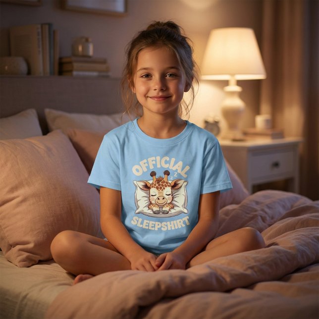 Camisa de dormir oficial girafa fofa dormindo (Criador carregado)