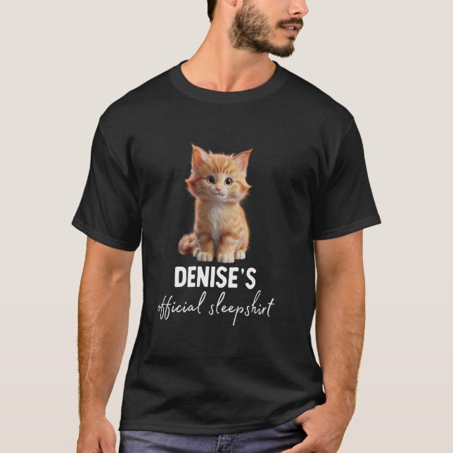 Camisa de dormir pijama do gato oficial da DENISE' (Frente)